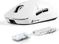 ATTACK SHARK X8 Ultimate Wireless Gaming Mouse,PAW3950MAX 42K DPI Sensor,Nordic 54L15 MCU,Wireless/Wired Dual 8K Polling,Optical Switch,59g Lightweight 2.4GHz/BT/Wired Mice with Coiled Cable-White