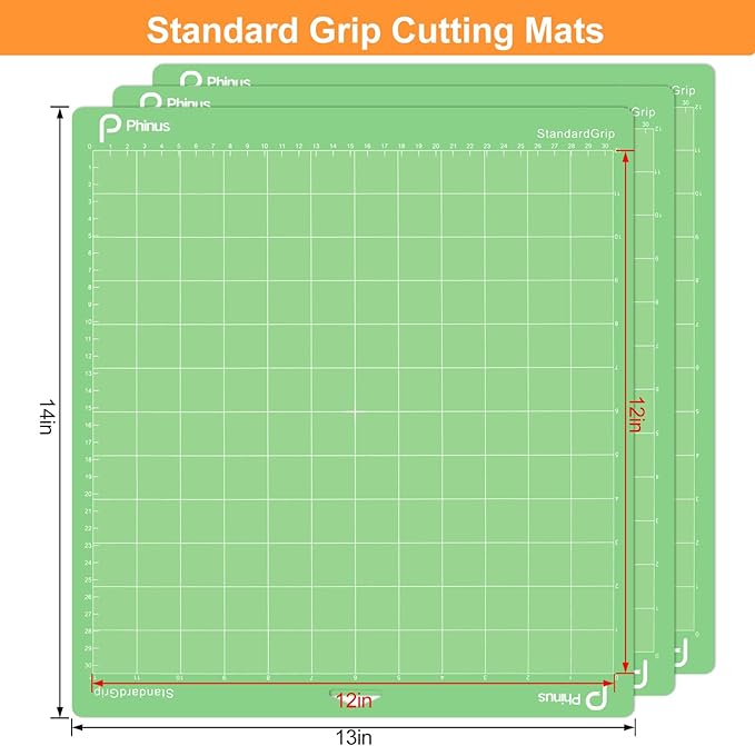 3 Pack Standard Grip Mat 12x12, Reusable Cutting Mats for Crafts, Cutting Mats for Maker 3/Maker/Explore 3/Air 2/Air/One