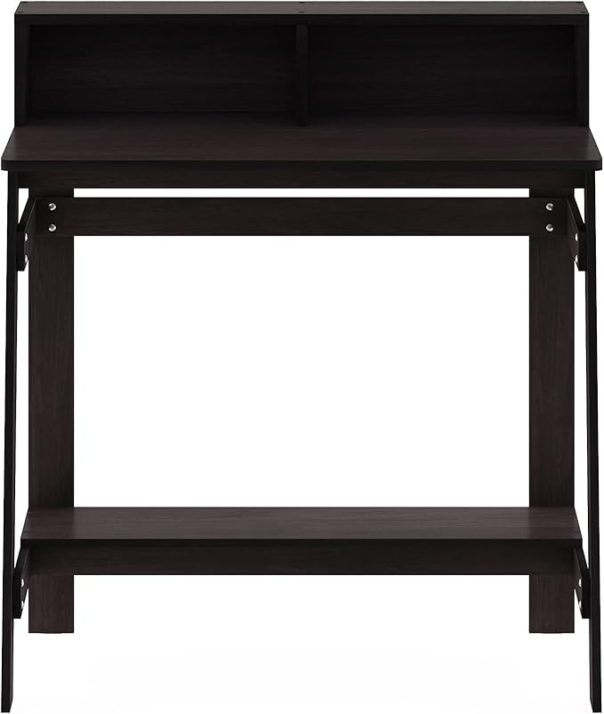 Furinno Simplistic A Frame Computer Desk, Dark Walnut