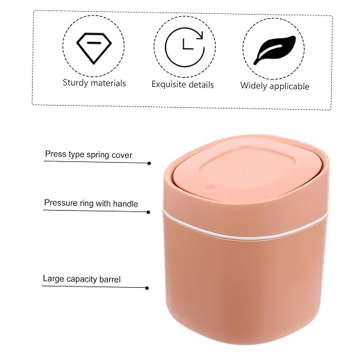 Small Slim Trash Can Lid Desk Rubbish Bin Mini Desktop Waste Bins Plastic Trash Storage Box