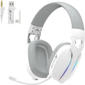 ATTACK SHARK L90 Ultra-Light Wireless Headset,RGB,Foldable,Triple- Mode-2.4Ghz/Bluetooth/Wired Gaming Headphone with mic,40mm Driver,7.1 Surround Sound,for Xbox/PS4/PS5/PC Customize via Software-White