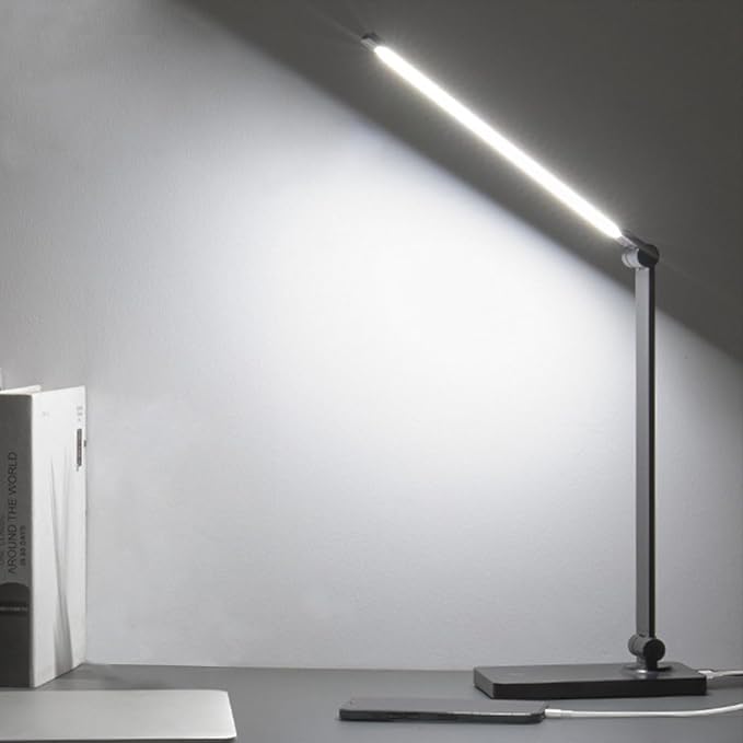 DWEPTU Desk Lamp LED Desk Lamps Eye-Caring Desk Lamps Lamps Dimmable Office Lamp with USB Port Touch Control for Home Office Student Dormitory (USB Plug-in Desk Lamp)