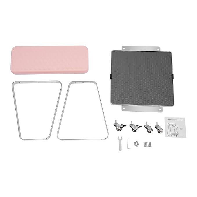 Pedicure Foot Rest for Nail Tech Nail Salon, Nail Stand,PU Leather Foot Nail Stand Rest for Home and Salon Use Pedicure Station (Pink)