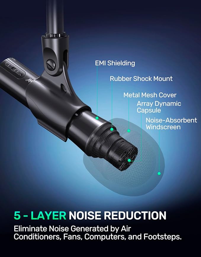 Audiobook Recording Equipment for Home, USB/XLR Dynamic Microphone, Noise-Canceling Handheld, Studio Mic Kit, Ideal for Reading Aloud, Narration, Voice-Over Work