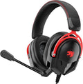 IMYB A88 Gaming Headset with Mic for Ps5, Pc, Xbox One Series X/s, Ps4, Switch, Stereo Wired Noise Cancelling Headphones with Microphone for Computer, Laptop, Mac, Nintendo, Games (Red)