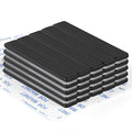 TRYMAG 25 Packs Neodymium Strong Magnet Bars 60x10x3mm, Black Magnetic Strips Heavy Duty Rare Earth with Double-Sided Adhesive, Powerful Metal Rectangular Magnets for Door, Fridge, Office, Kitchen