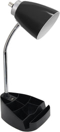 Limelights LD1056-BLK Desk Lamp Organizer with iPad Tablet Book Stand and USB Charging Port, Black