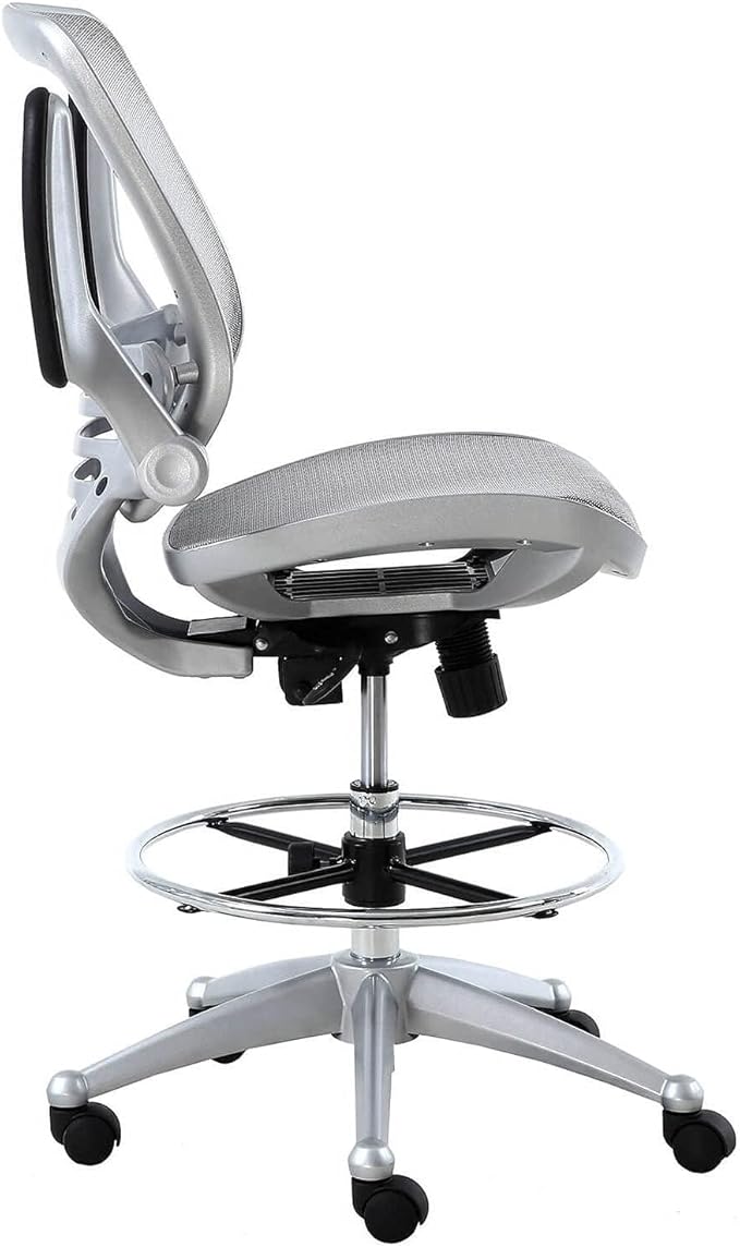 Harwick Evolve All Mesh Heavy Duty Drafting Chair, Gunmetal Finish