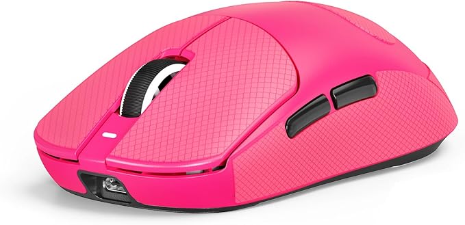 ATTACK SHARK X8SE Wireless Gaming Mouse,Adjustable 25K DPI PAW3311 Optical Sensor,Ergonomic 59g Lightweight,Triple Modes 2.4G/BT/USB-C,500mAH Battery,5 Programmable Buttons for PC/Mac-Red&Griptape