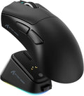 ATTACK SHARK V3 PRO Wireless Esports Gaming Mouse with Magnetic Charging Dock:62g Lightweight-1K Polling-25K DPI-PAW3311 Sensor,Wired/BT/2.4Ghz Programmable,BK52820 IC for PC Mac Laptop Gamer(Black)