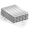 TRYMAG 25 Packs Heavy Duty Neodymium Magnet Bars 60x10x3mm, Strong Magnetic Strips Rare Earth with Double-Sided Adhesive, Powerful Metal Rectangular Magnets for Door, Craft, Fridge, Office