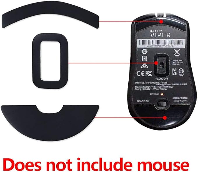 2Sets Mouse Feet Pads Skates Compatible for Razer Viper 8KHz Gaming Mouse (for Razer Viper Wired)