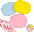 Silicone Headphone Organizer - Data Cable Storage Case - Mini Key Box - Portable Wired Headset Storage Bag (Yellow-Pink-Blue-3PCS)