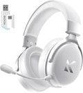 V9 PRO Wireless Gaming Headset 7.1 Surround Sound for PS5 PS4 PC SWITCH TOPSPEED Gaming Headphones, Noise Canceling Mic, 250Hr Battery, Low 15ms Latency, Lightweight, BT 5.3 FPS Games Icy&White