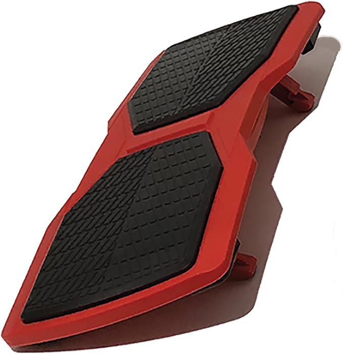 We're it Under Desk Ergonomic Footrest - Dual-Function Balance Board for Office Chairs, Anti-Fatigue Foot Support, 27"x12", Red