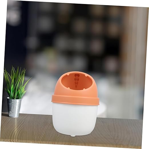 ARTIBETTER Cute Small Trash Can Lid Kawaii Dinosaur Design Desktop Waste Bin for Home Office Bathroom and Bedroom Compact -preventing Waste Holder for Small Spaces