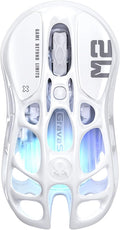 GravaStar Mercury M2 Wireless Gaming Mouse with 26,000 DPI, PAW3395DM Sensor -79g Lightweight Hollowed-Out Design -5 Programmable Buttons -5 Dynamic Lightsync RGB (White)