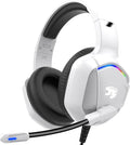 Gaming Headset with Microphone for Pc, Xbox One Series X/s, Ps4, Ps5, Switch, Stereo Wired Noise Cancelling Over-Ear Headphones with Mic, RGB, for Computer, Laptop, Mac, Nintendo (White Black)