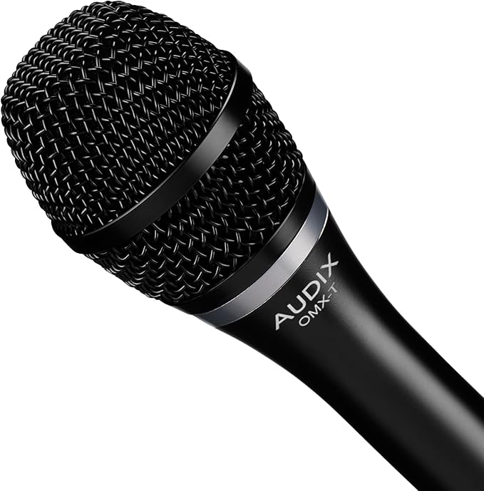 AUDIX OMX-T Dynamic Hypercardioid Vocal Microphone - Black - Wide Frequency Range, Perfect for Loud Stage Environments