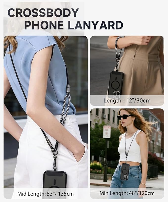 Crossbody Phone lanyard and wrist strap, Phone cable lanyard, Longth 48inch, C-C, 60W