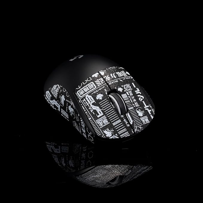 Grip Tape for logitech G Pro X Superlight 2 DEX (GPW4) - Anti-Slip,Enhanced Control, Sweat Resistance,Improves FPS Gaming Grip & Mouse Protection [Pre-Cut] EVA Black 0.5mm