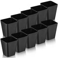 Amyhill 10 Pcs Small Trash Can 2 Gallon Plastic Garbage Can Small Waste Basket for Bathroom Office Kitchen Living Room Bedroom Home Under Desk(Black)