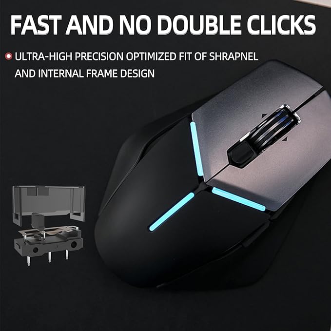 YIMAGUJRX Black Kailh GM 8.0 Mouse Switch for Gaming Mouse 4Pcs