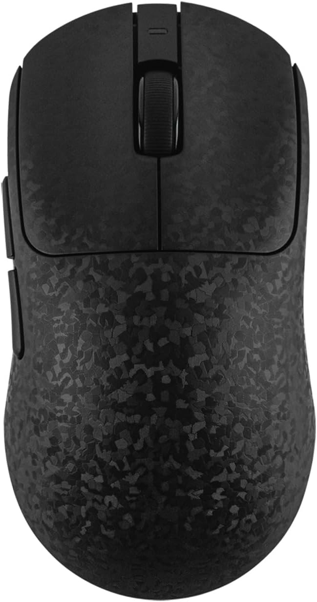 MechLands AJAZZ AJ199 Lightweight Gaming Mouse with Carbon Fiber Shell, 2.4G/USB-C/BT Wireless Mouse with 500mAh Battery, Adjustable 12,000 DPI & 1KHz Polling, PAW3311 Sensor for PC/Mac/Gaming (Black)