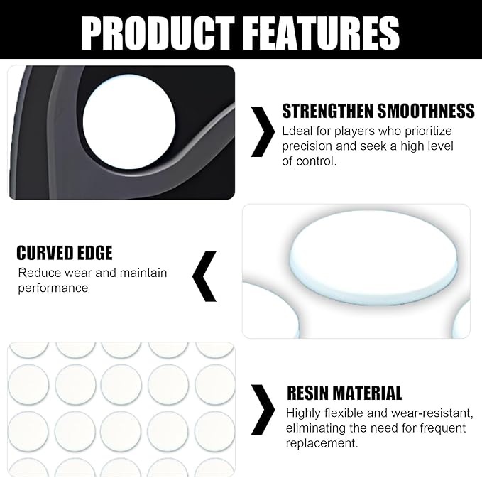 160 Pcs Universal Mouse Slider Pads, Dia 6mm & 7mm Dot Mouse Glide Skates Replacement Compatible with Gaming Mousepads, Wear-Resistant Smooth Glide Mice Glass Skates Pad (White & Black)