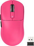 ATTACK SHARK X3 Lightweight Wireless Gaming Mouse with Tri-Mode 2.4G/USB-C Wired/Bluetooth,Up to 26K DPI, PAW3395 Optical Sensor,Kailh GM8.0 Switch,5 programmable Buttons for PC/Win/Mac(Berry Red)