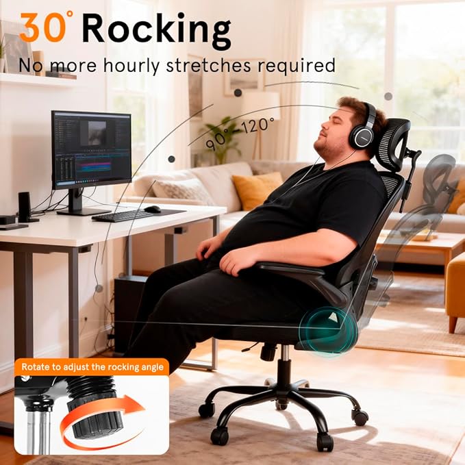 Office Chair, Gaming Chair Desk Chair Comfy Computer Chair Ergonomic Office Chair Mesh Office Chair 400 lbs with Lumbar Support Rolling for Gaming Home and Office
