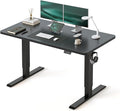 CubiCubi Electric Standing Desk Height Adjustable, 47.2 x 23.6 Inches Home Office Computer Desk, Sit to Stand Up with Memory Presets, Black