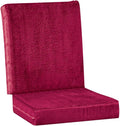 Fox Valley Traders Sherpa Covered Gel Cushion for Back and Seat, Crafted with Soft Memory Foam, Home Improvement - Burgundy Design, Cushion Measures 35 3/8" Wide x 15 3/4" Long x 3 1/2" High