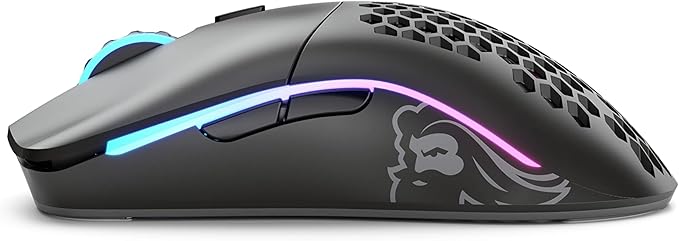 Glorious Gaming Model O Wireless Gaming Mouse - Superlight, 69g Honeycomb Design, RGB, Ambidextrous, Lag Free 2.4GHz Wireless, Up to 71 Hours Battery - Matte Black (Renewed)