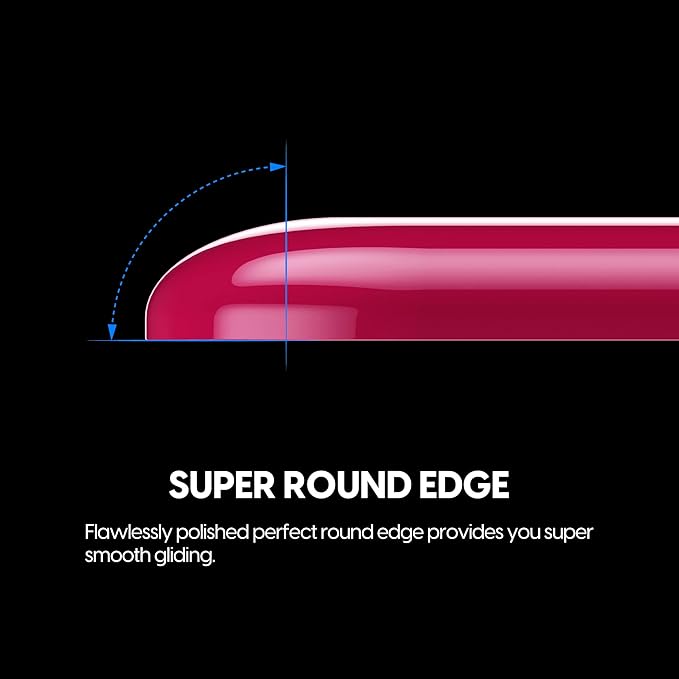 Superglide Glass Mouse Skates for Logitech G Pro X Superlight - Polished Edge, Ultra Smooth Glide, Compatible with Glass Mousepads, Durable Gaming Feet (Type-S, Magenta)