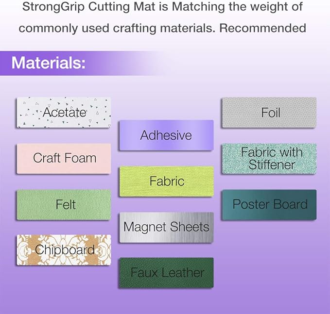 REALIKE 12x24 Cutting Mat Compatible with Cricut Maker 3/Maker 4/Maker/Explore 3/4/Air 2/Air/One,(StandardGrip, LightGrip, StrongGrip,3 Mats) Variety Adhesive Non-Slip Cut Mats for Crafts