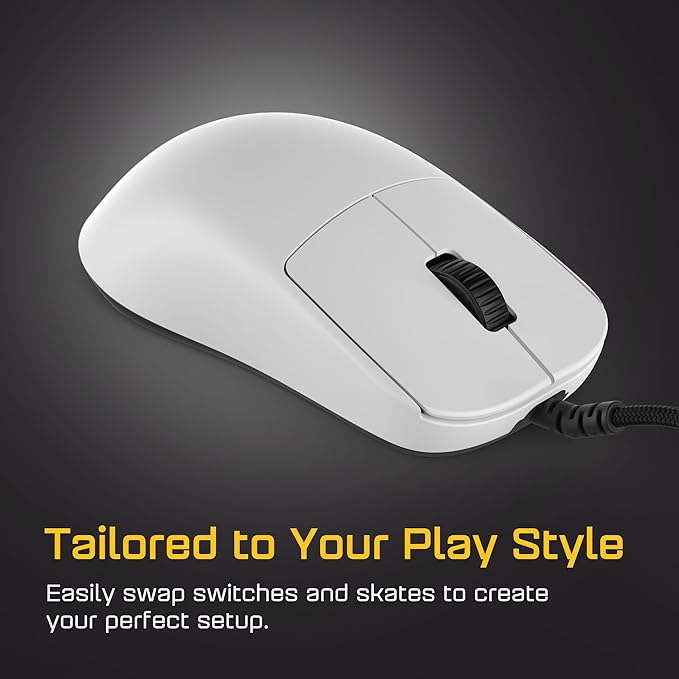 ENDGAME GEAR OP1 8k v2 White – Esports Gaming Mouse with Cable, 30K DPI Optical Sensor, 8000Hz Polling, Hot-Swappable Switches & Claw-Grip Design