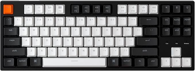 Keychron C1 TKL Mechanical Wired Gaming Keyboard – RGB Backlit Compact Keyboard with Linear Red Switches for Mac & Windows