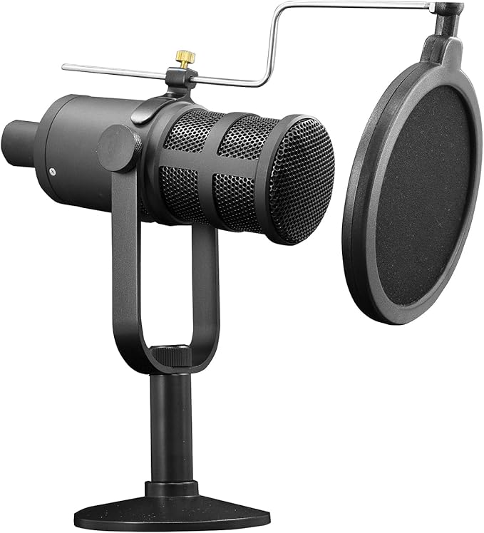 YTM-165D Dynamic XLR Podcast Microphone with Mid-Range Boost, Low-Cut Filter, and High Sensitivity – Ideal for Vocal Clarity in Live Streaming, Recording, and Broadcasting