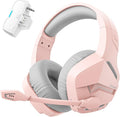 BINNUNE Wireless Gaming Headset for Xbox Series X/S, Xbox One, 120H Ultra-Long Battery, Bluetooth 5.3 Gaming Headphones with Noise-Canceling Mic, Comfortable Over-Ear Headphones,Pink