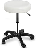 Nova Microdermabrasion Rolling Stool with Wheels Swivel Salon Stool Adjustable Drafting Tattoo Office Chair for Massage Bar Kitchen Spa Shop with Thick Cushion (White)