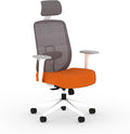 HON Altern Ergonomic Office Chair with Headrest, Arms, Wheels, Foam Cushion Seat, Mid Back Home Office Desk Chair Comfy, Gaming Chair, Height Adjustable Arms, Synchro-Tilt, White Frame, Apricot