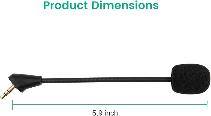 Game Mic Replacement for Kingston HyperX Cloud Alpha Gaming Headset, 3.5mm Headphone Microphone Boom
