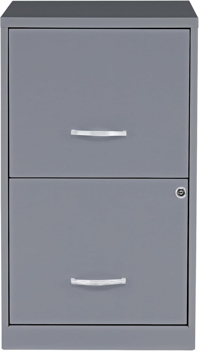 NuSparc 2 Drawer Locking Filing Cabinet | Pre-Assembled Steel Construction | Space-Saving Design is Perfect for Home and Small Office | Letter-Size | Assembled in North America