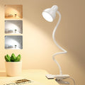 Clip on Lamp USB Reading Light, 3 Color Modes, 10 Brightness Dimmable, 360° Flexible Desk Lamp with Clamp, Eye Care Clip on Light for Bed Desk Headboard Home Dorm White