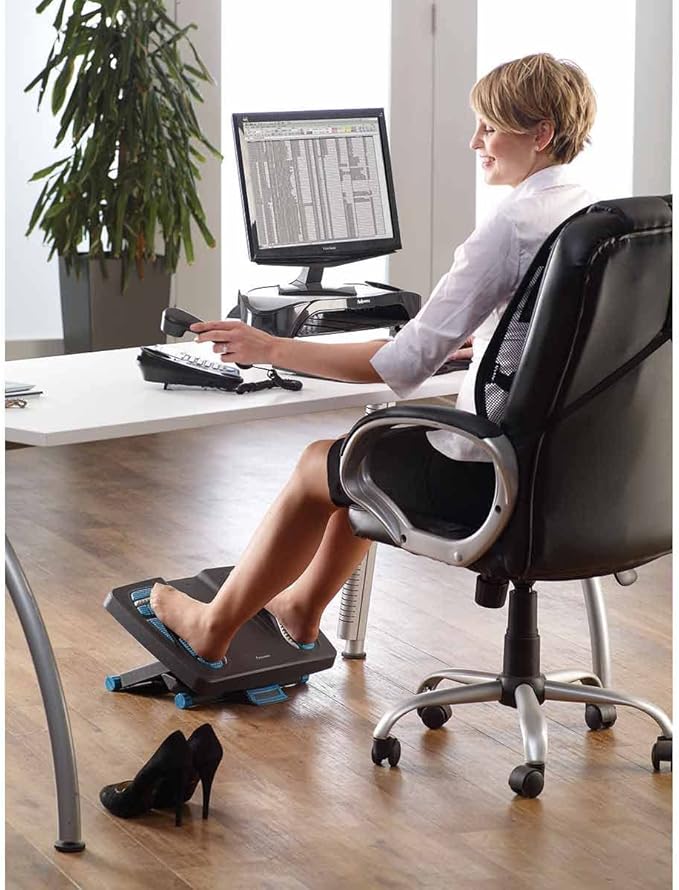 Fellowes Energizer Foot Support (8068001), Blue, Charcoal, Grey