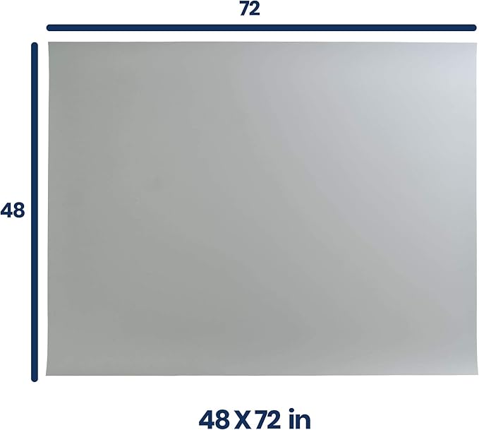 Pacific Arc Vinyl Board Cover. Self Healing and Stain Resistant Gray/White Sheet, 48 inches by 72 inches