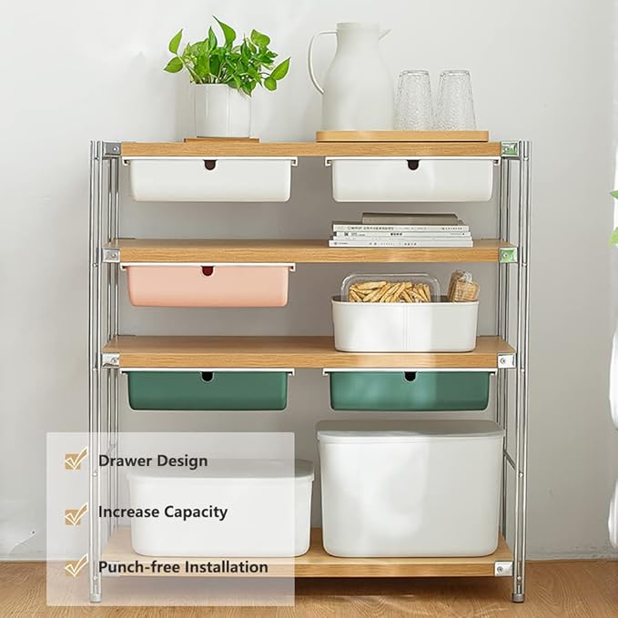 Under Desk Drawer, Large Self-Adhesive Under Desks Organiser, 13x9.2inch Hidden Under Desk Storage Box Cosmetics Case for Storage of Cutlery, Office Supplies, Stationery and Cosmetic (White)