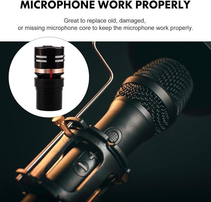 ibasenice Dynamic Microphone Capsule Replacement Core Mic Part Compatible with Most Microphones for Studio Ktv Concert Use 2.44 X 1.18 X 1.18 Inches