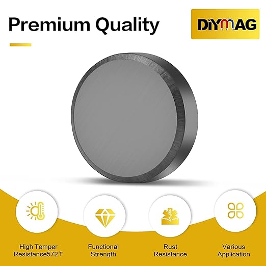 DIYMAG Strong Magnets Dots 35Pcs 0.98x0.2Inch Fridge Refrigerator Magnet for Crafts with Adhesive Backing Magnetic Small Black Button Ceramic Circle Craft Round Heavy Duty Whiteboard